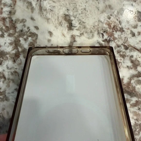 iPhone 14 Pro Case | Flaunt Square Tan Crocodile Faux Leather - Picture 6 of 12